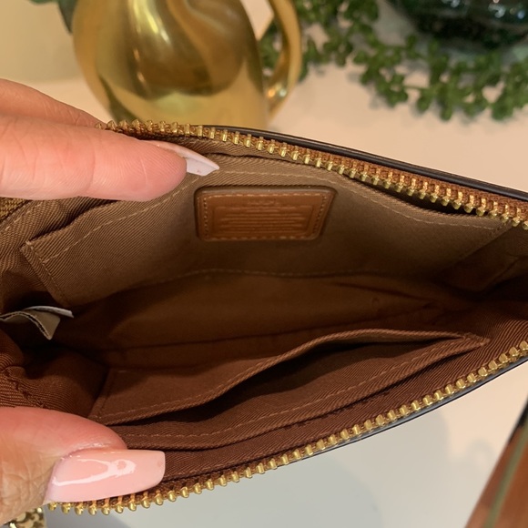 Coach camel and gold wristlet - Picture 6 of 15
